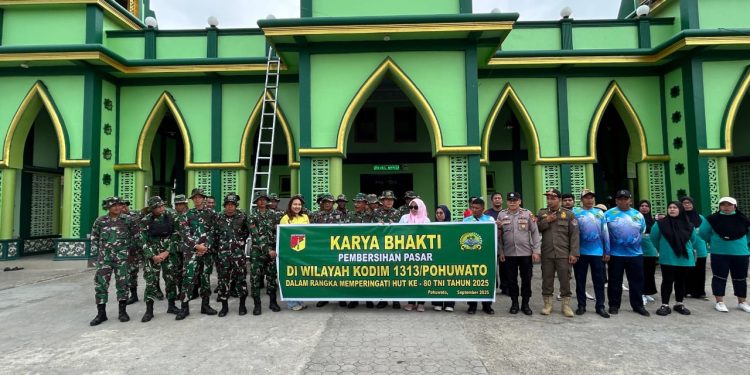 Kolaborasi TNI, Polri, Pemda, dan Warga: Karya Bakti Warnai HUT ke-80 TNI di Pohuwato